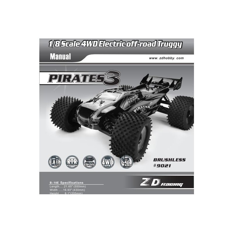ZD Racing 9021-V3 Manual, 08423-V3 Manual PDF version