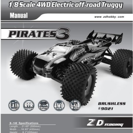 ZD Racing 9021-V3 Manual, 08423-V3 Manual PDF version