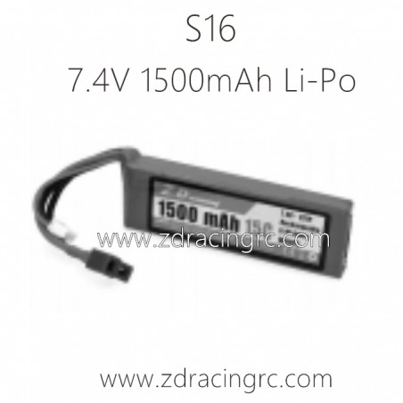 ZD RACING Rocket S16 1/16 Drift Car Parts 6090 7.4V 1500mAh Li-Po Battery