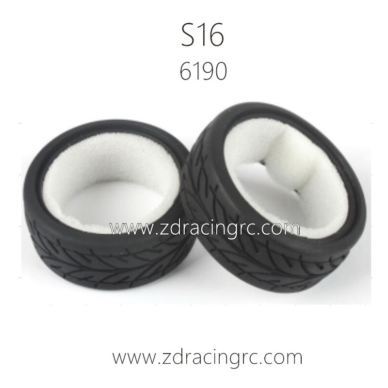 ZD RACING Rocket S16 1/16 Parts 6190 2pcs Tires and Sponge Set