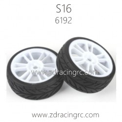 ZD RACING Rocket S16 1/16 Parts 6192 Tire with Wheel White