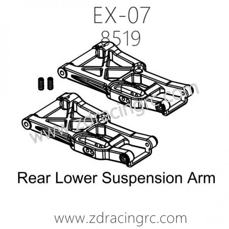 ZD RACING EX07 Parts 8519 Rear Lower Suspension Arm