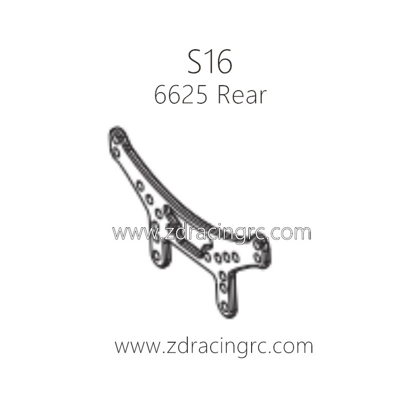 ZD RACING Rocket S16 Parts 6625 Rear Shock Plate Aluminum alloy CNC