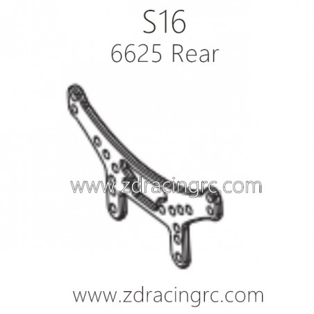 ZD RACING Rocket S16 Parts 6625 Rear Shock Plate Aluminum alloy CNC