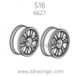 ZD RACING Rocket S16 Parts 6627 2pcs Tire Rim (coppery) Set