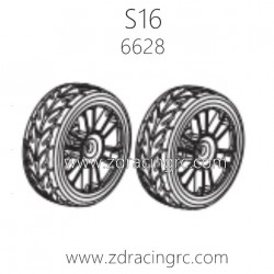 ZD RACING Rocket S16 Parts 6628 Tire Rim (coppery) Set