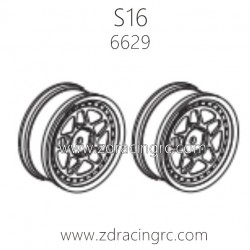 ZD RACING Rocket S16 Parts 6629 Aluminium Tire Rim Set