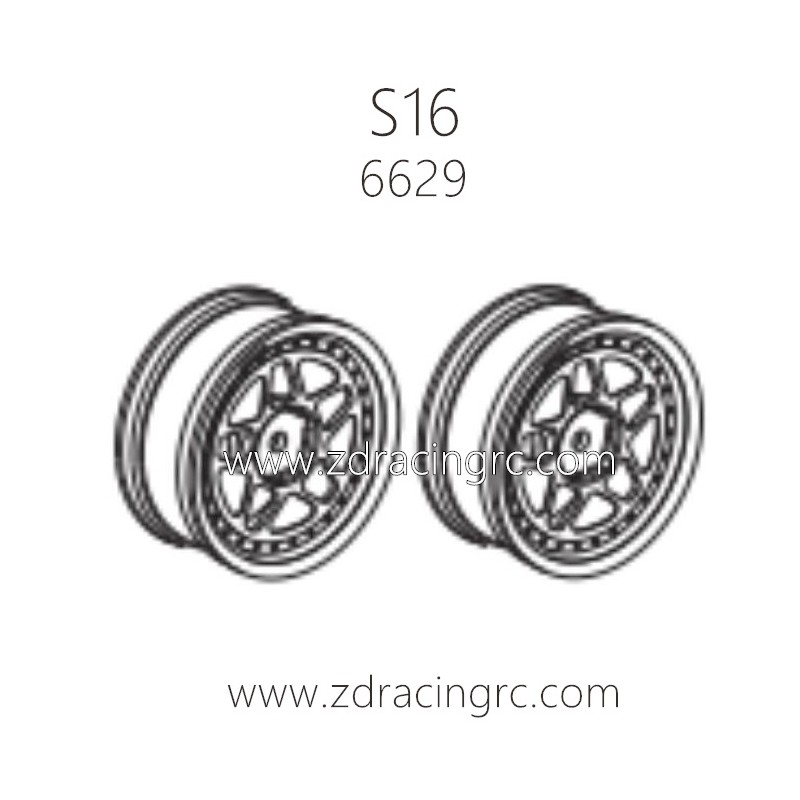 ZD RACING Rocket S16 Parts 6629 Aluminium Tire Rim Set