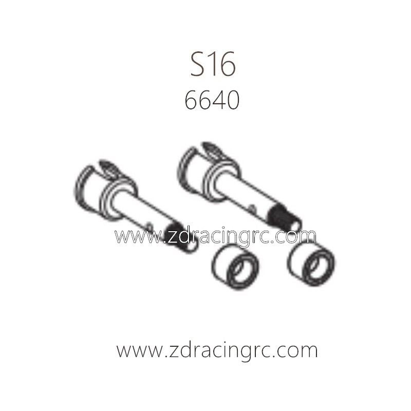 ZD RACING Rocket S16 1/16 Parts 6640 Rear Axles 26.5mm