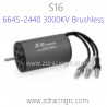 ZD RACING Rocket S16 1/16 Parts 6645 2440 3000KV Brushless Motor