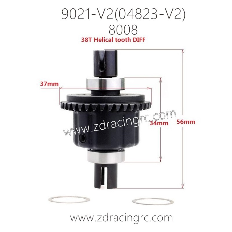 ZD RACING Rocket 08423 9021 V2 Parts 8008 Differential CNC