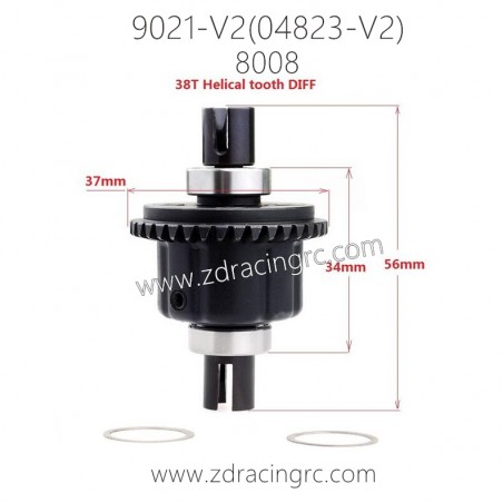 ZD RACING Rocket 08423 9021 V2 Parts 8008 Differential CNC