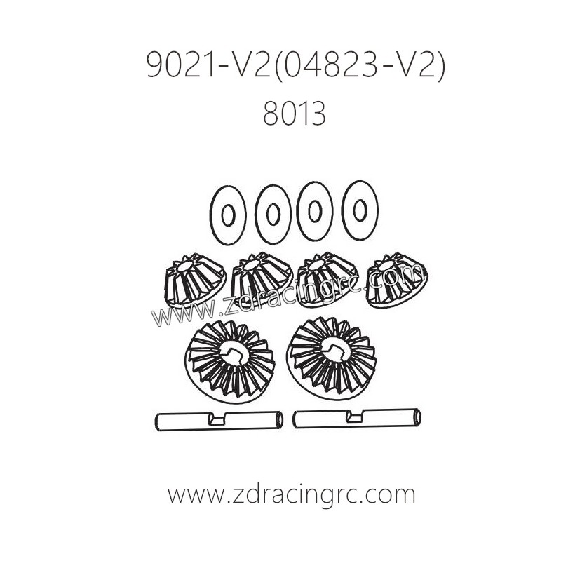 ZD RACING Rocket 08423 9021 V2 Parts 8013 Differential Gears