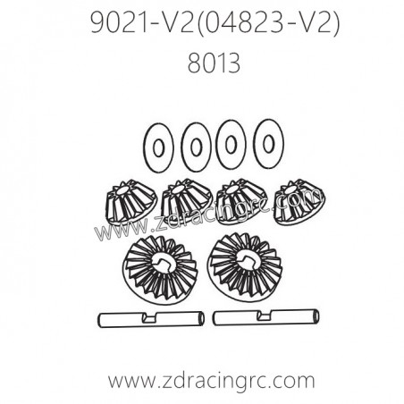 ZD RACING Rocket 08423 9021 V2 Parts 8013 Differential Gears