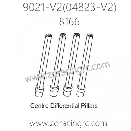 ZD RACING Rocket 08423 9021 V2 Parts 8166 Center Differential Pillars