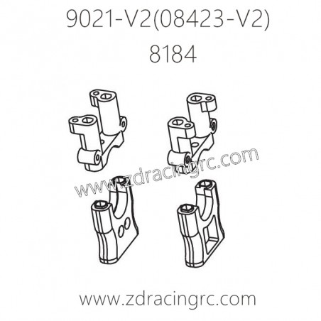 ZD RACING Rocket 08423 V2 Parts 8184 Center Differential Mounts Upper and Lower