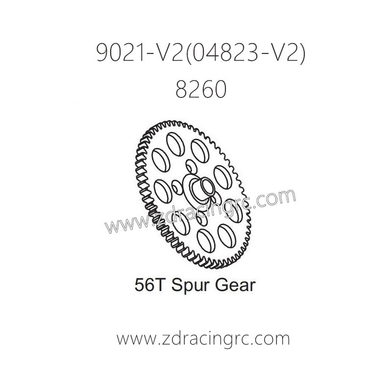 ZD RACING Rocket 08423 9021-V2 Parts 8260 56T Spur Gear