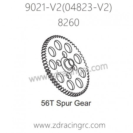 ZD RACING Rocket 08423 9021-V2 Parts 8260 56T Spur Gear