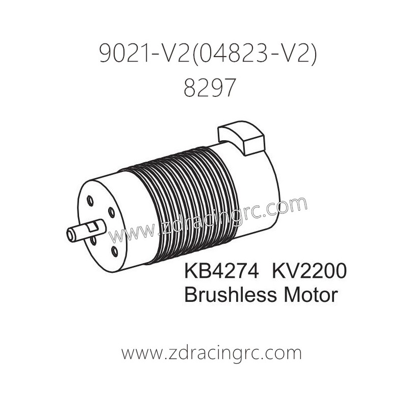 ZD RACING Rocket 08423 9021-V2 Parts 8297 KB4274 KV2200 Brushless Motor