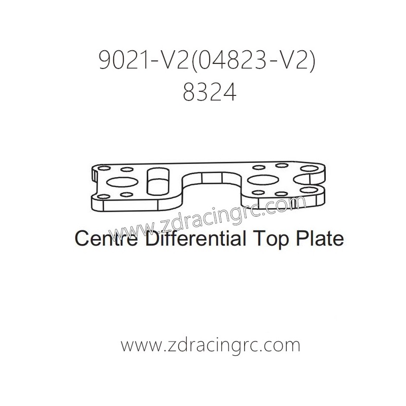 ZD RACING Rocket 08423 9021-V2 Parts 8324 Center Differential Top Plate