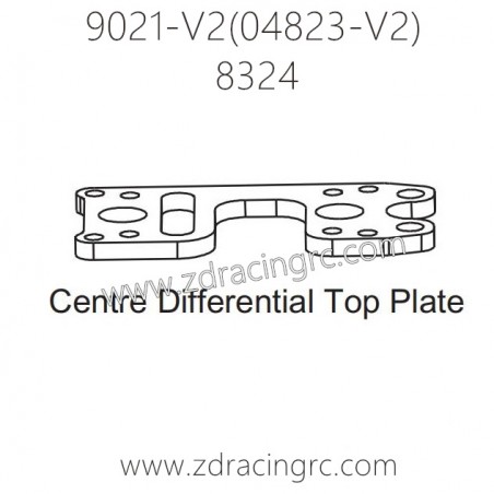 ZD RACING Rocket 08423 9021-V2 Parts 8324 Center Differential Top Plate