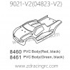 ZD RACING Rocket 08423 9021 V2 Parts 8460-PVC Body Red and Black 8461 PVC Body Green Black