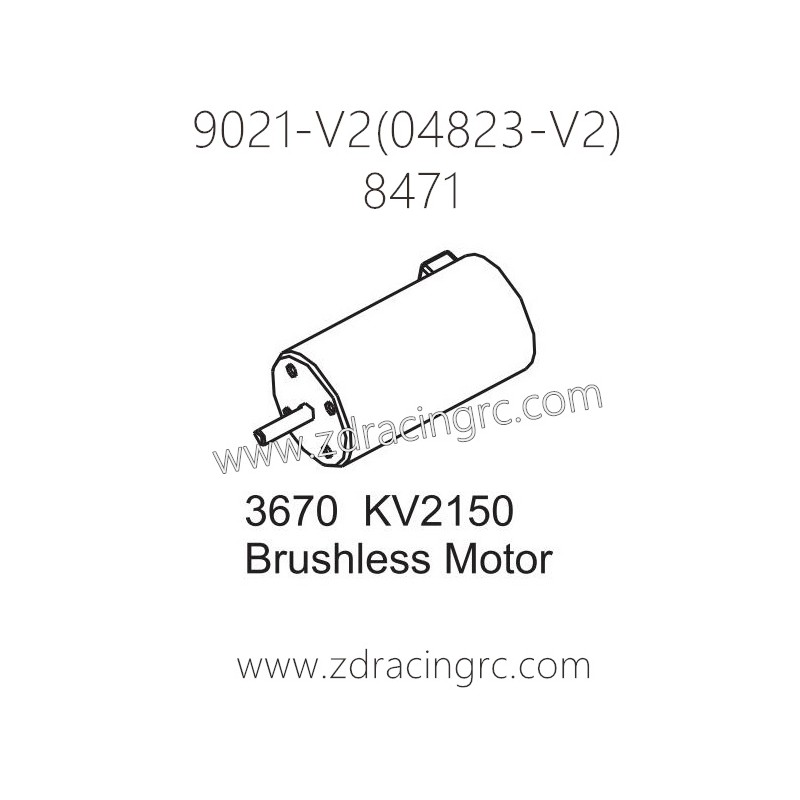 ZD RACING Rocket 08423 9021 V2 Parts 8471 3670 KV2150 Brushless Motor