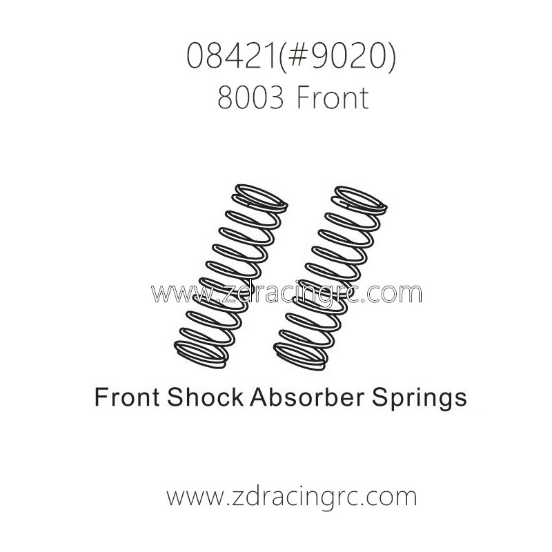 ZD RACING Pirates 3 BX-8E Parts 8003 front Shock Absorbers Springs