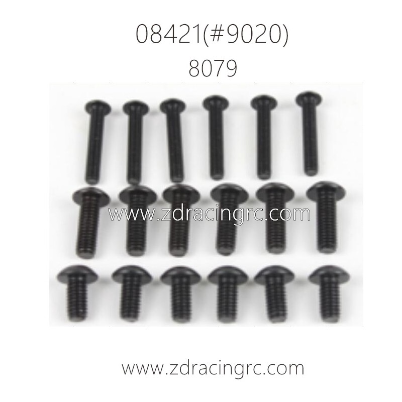 ZD RACING BX-8E 08421 1/8 Parts 8079 button head screw set