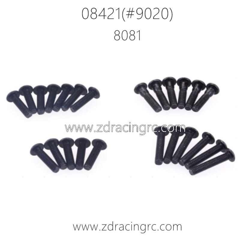 ZD RACING BX-8E 08421 1/8 Parts 8081 Button head screw set