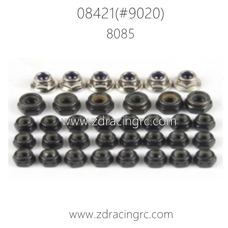 ZD RACING BX-8E 08421 1/8 Parts 8085 Hex nuts