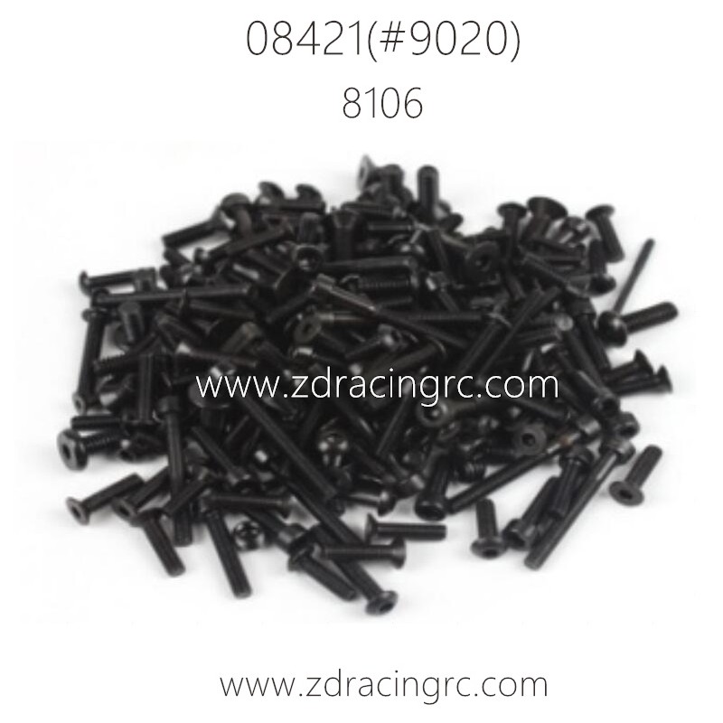 ZD RACING BX-8E 08421 1/8 Parts 8106 all screw