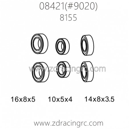 ZD RACING BX-8E 08421 1/8 Parts 8155 Bearing