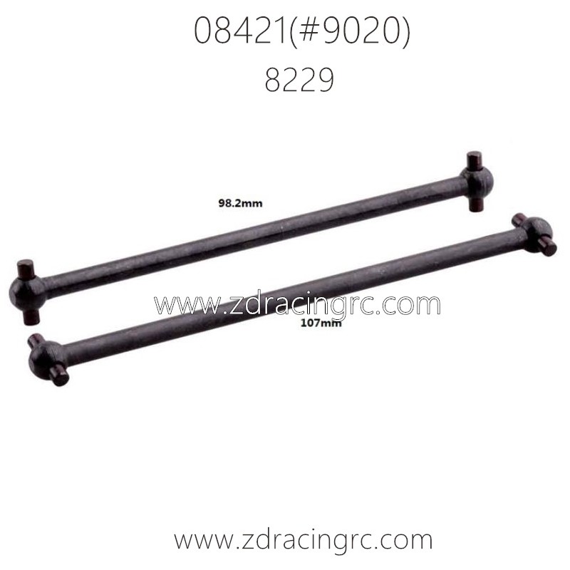 ZD RACING Pirates 3 08421 Parts 8229 Center drive shaft  Front 98.2mm rear 107mm New
