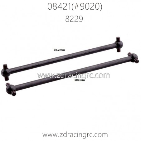 ZD RACING Pirates 3 08421 Parts 8229 Center drive shaft  Front 98.2mm rear 107mm New