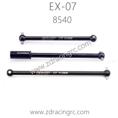 ZD RACING EX07 Parts 8540 Center Drive Shaft Front 112MM Rear 83mm