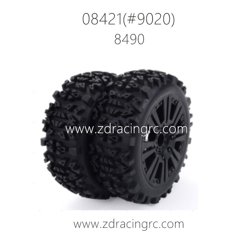 ZD RACING BX-8E 08421 Parts 8490 Pre-glued tires