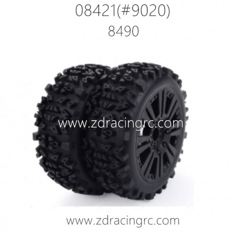ZD RACING BX-8E 08421 Parts 8490 Pre-glued tires