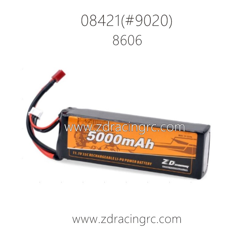 ZD RACING BX-8E 08421 Parts 8606 11.1V 5000mAh 35C 3S Li-PO Battery