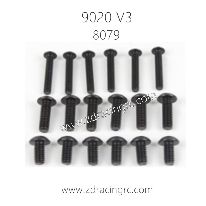 ZD RACING 9020 V3 Parts 8079 button head screw set