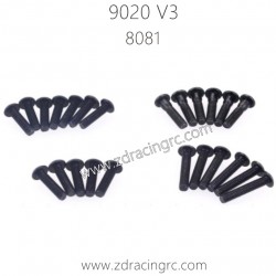 ZD RACING 9020 V3 Parts 8081 Button head screw set