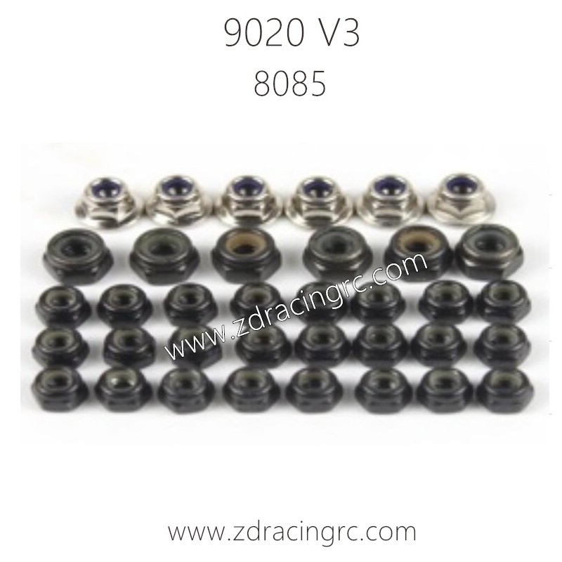 ZD RACING 9020 V3 1/8 RC Car Parts 8085-Hex nuts
