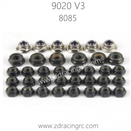 ZD RACING 9020 V3 1/8 RC Car Parts 8085-Hex nuts