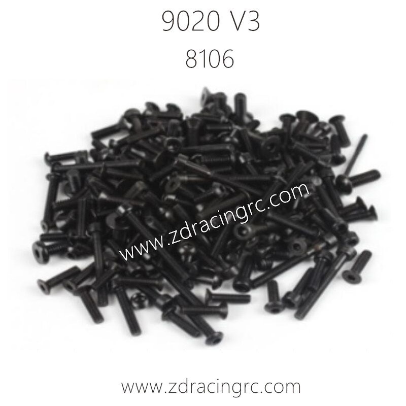 ZD RACING 9020 V3 1/8 RC Car Parts 8106 all Screw