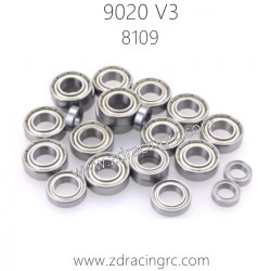 ZD RACING 9020 V3 1/8 RC Car Parts 8109 complete Bearings set for Truck