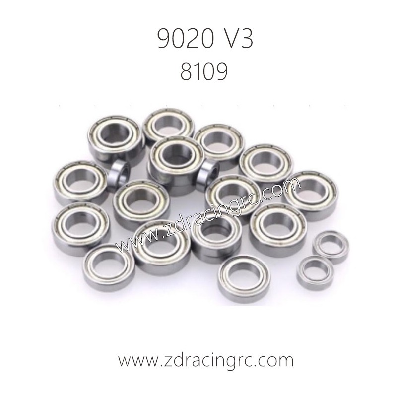 ZD RACING 9020 V3 1/8 RC Car Parts 8109 complete Bearings set for Truck