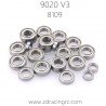 ZD RACING 9020 V3 1/8 RC Car Parts 8109 complete Bearings set for Truck