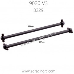 ZD RACING 9020 V3 1/8 Parts 8229 Horizontal Drive Shaft Rear 8230