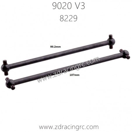 ZD RACING 9020 V3 1/8 Parts 8229 Horizontal Drive Shaft Rear 8230