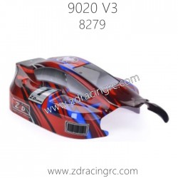 ZD RACING 9020 V3 Parts 8279 PVC body Red